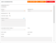 Add Nomination dialog